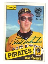 Topps Archives Signature All-Star Buybacks - Kent Tekulve 1985 Topps /55 Pirates
