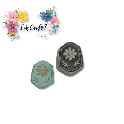 Floral Shield Polymer Clay Cutter | 3D-gedrucktes Tonwerkzeug | IrisCrafts7 UK
