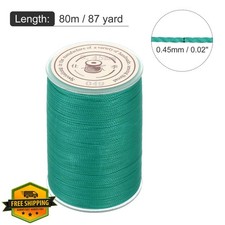 MECCANIXITY 0.45mm Malachite Green Waxed Cord for Jewelry and Leathercraft