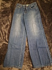 Universal Thread Relaxed Wide-Leg Jeans   Blue Denim   Size 4/27R