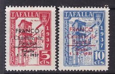 España - 1936 - Tafalla - Edifil 10/11 - Franco Caudillo de España