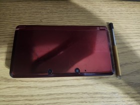 Nintendo 3DS Handheld System - Flame Red Comes With Stylus And Charger. No Game 