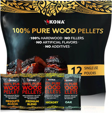 Wood Pellets Intended for the Ninja Woodfire Grill, 12 Single-Use Pouches 4 Fla