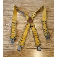 The Boss Novelty Extra Wide Tape Measure Yard Stick Ruler Suspenders Yellow