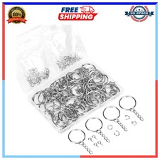 150 Pcs Split Key Chain Rings 1 Inch Metal Craft Jewelry Making Supplies Kit
