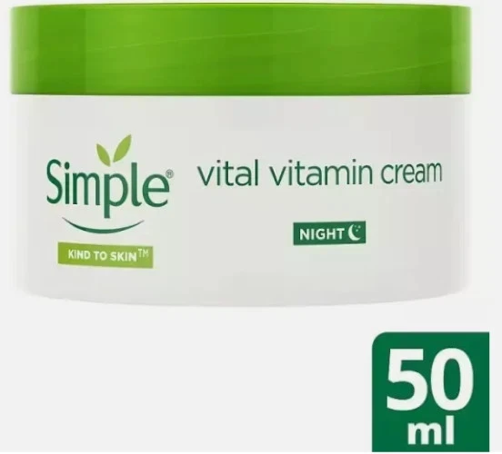 2 X Simple Kind to Skin Vital Vitamin Night Cream 50ml  NEW FAST UK POSTAGE! - Image 2 of 3