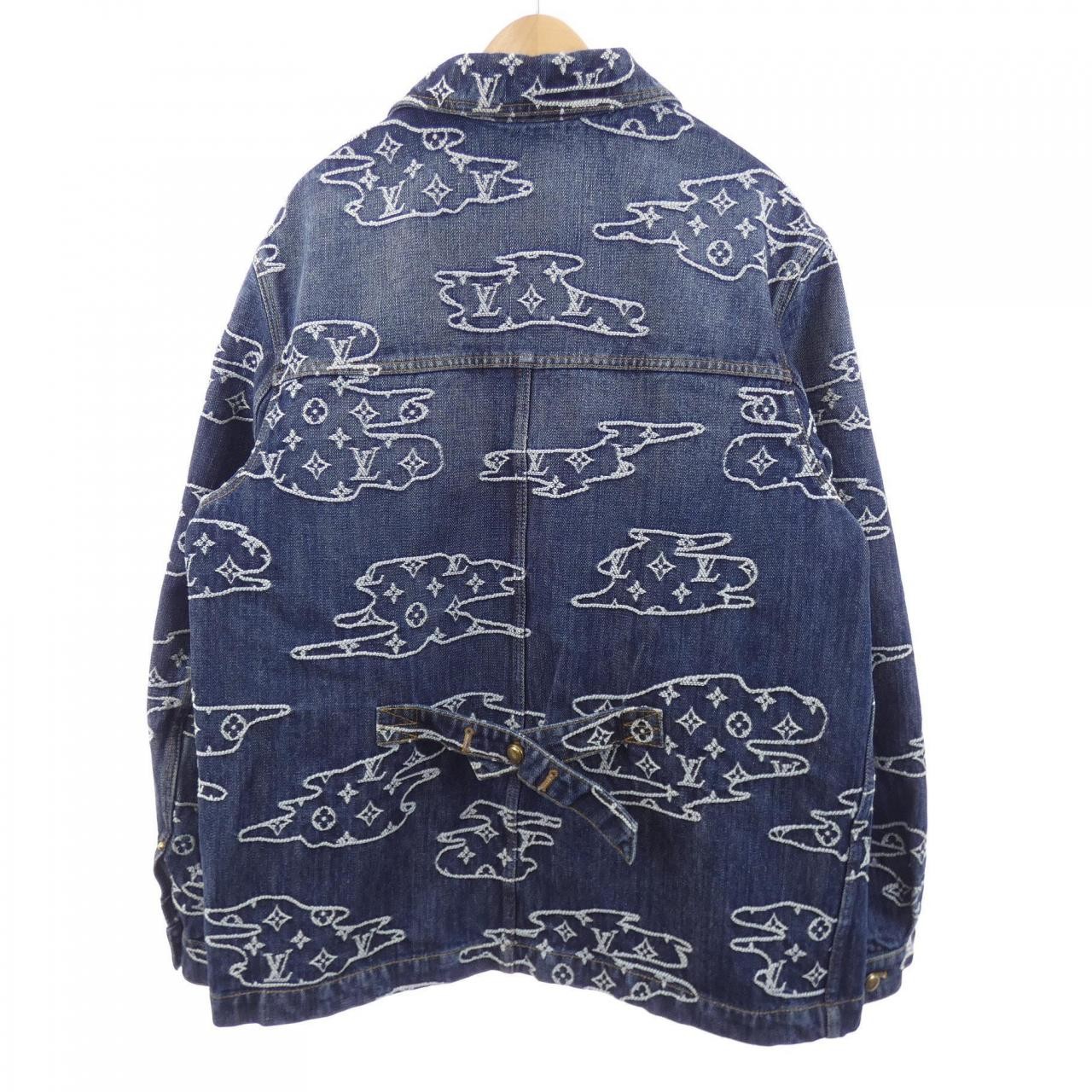 Authentic Louis Vuitton Monogram Denim Workwear Blouson HTA83WYPZ Denim Jack... image 2
