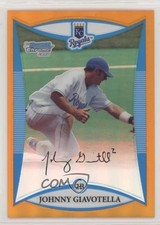 2008 Bowman Draft Prospects Chrome Orange Refractor 21/25 Johnny Giavotella 0m8