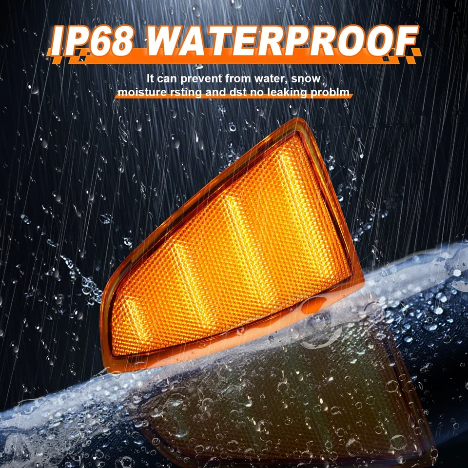 Luces LED de señal de marcador lateral de parachoques delantero ámbar para Chevy S10 94-97 Foto 4 de 4