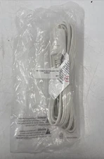 15Ft 3-Outlet Power Extension Cord White 16AWG/2 EB-18353
