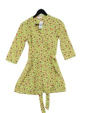 Dancing Leopard Wrap Midi Dress UK6 in Green