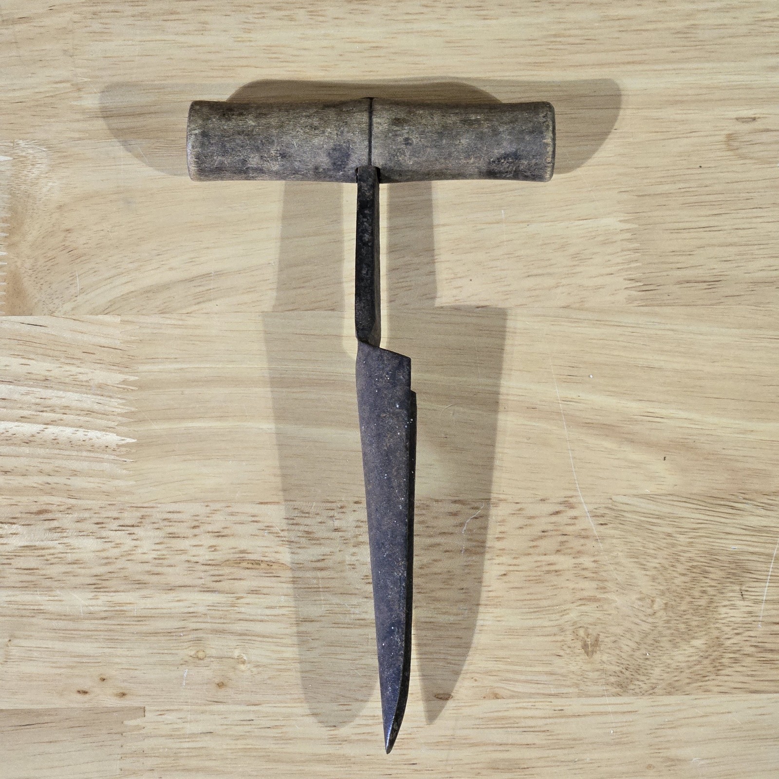 Antique T-handle Bung Barrel Hole Auger, Vintage Wine & Beer Hand Tool