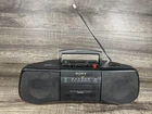 Sony Portable AM/FM Radio Cassette-Corder Tape Black CFS-B15 Tested And Working