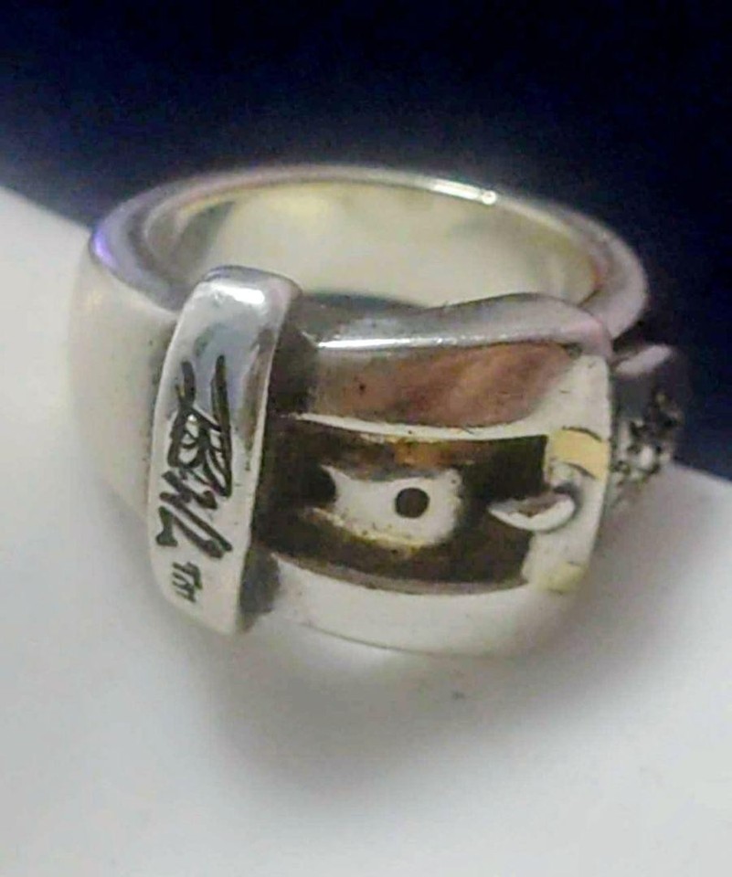 Bague Portefeuille (Wallet Ring) BWL En Argent 925 - Crâne - Occasion Très Bon état