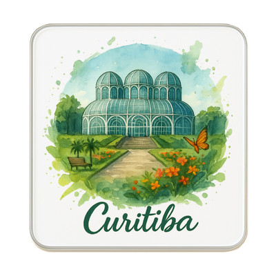 Curitiba, Brasilien Kühlschrankmagnet: Niedliches handgefertigtes Reise-Souvenir-Geschenk