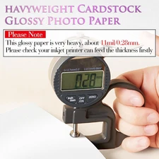 Heavyweight Glossy Photo Paper 8.5 X 11" 61Lb 230GSM Thick Printer DIY Cards 100