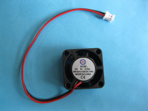 2 pcs Brushless DC Cooling Fan 5V 2510S 5 Blades 25x25x10mm Sleeve Bearing 2Wire - Picture 3 of 4