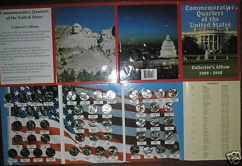 50 STATES QUARTER SET COMPLETE DE-HI DENVER MINT IN FOLDER STATEHOOD COLLECTION