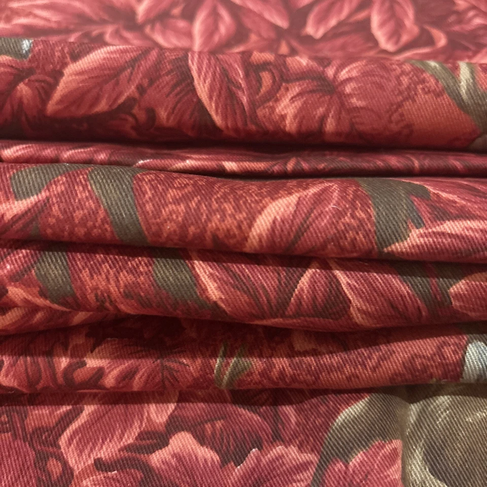 Vintage Deer Print Textile Braemore Screen Print Twill Lodge 194” X 58” 5YDS - Image 2 of 4