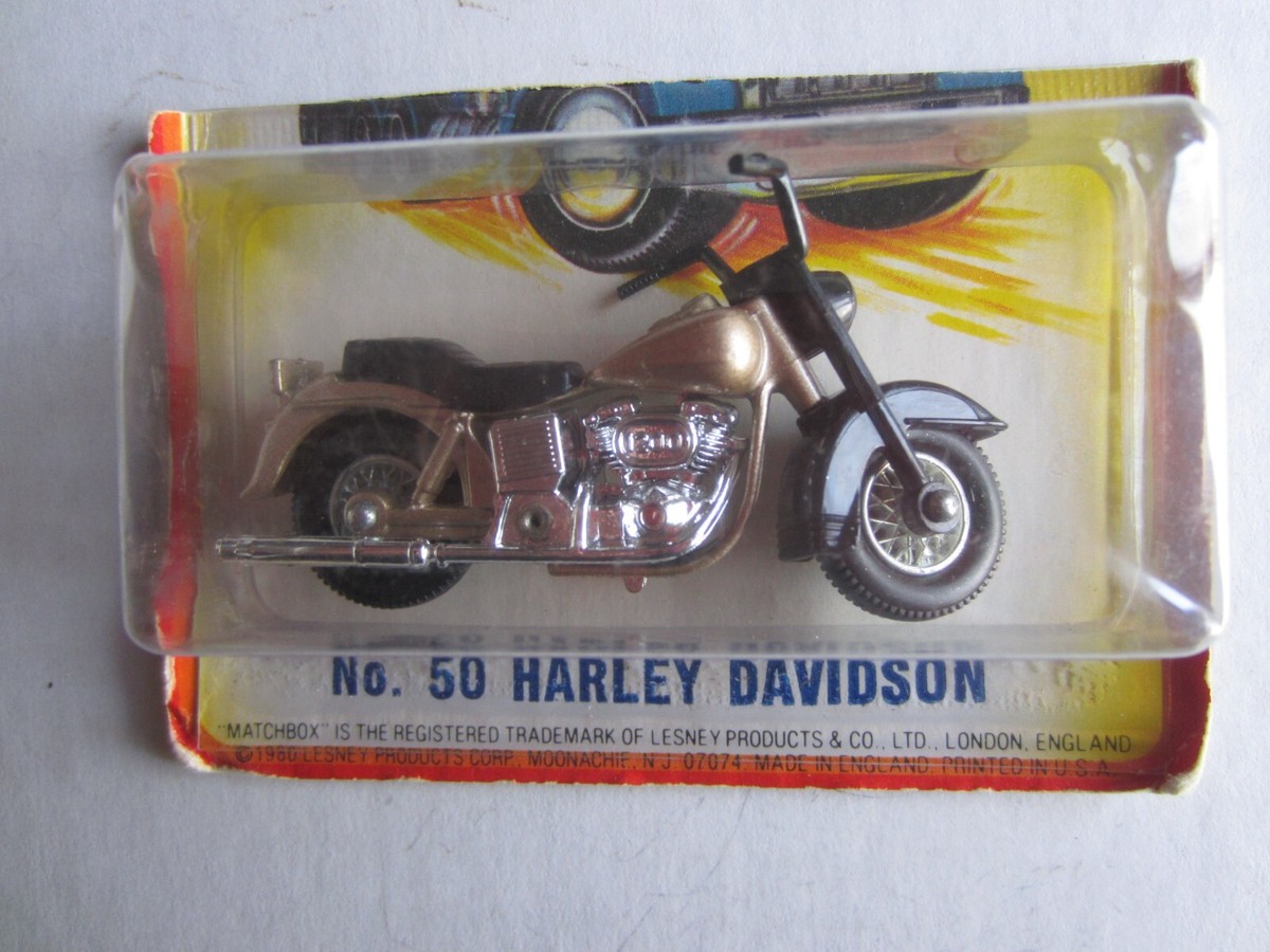 1980 Matchbox Lesney #50 Gold/Black Harley-Davidson NIP