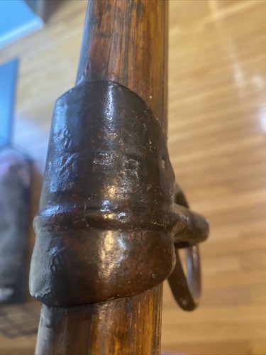 Vtg Antique 30” Wooden Single Tree Yoke Oxen Horse Iron Hooks Farm Rustic Baker - Picture 6 of 7