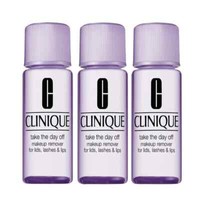 3 x Clinique Take the day off makeup remover for lids, lashes and lips 50ml