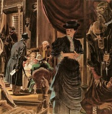 Image of Wax Gamblers Robert Fawcett 1903 Illustration Victorian Card Players Print