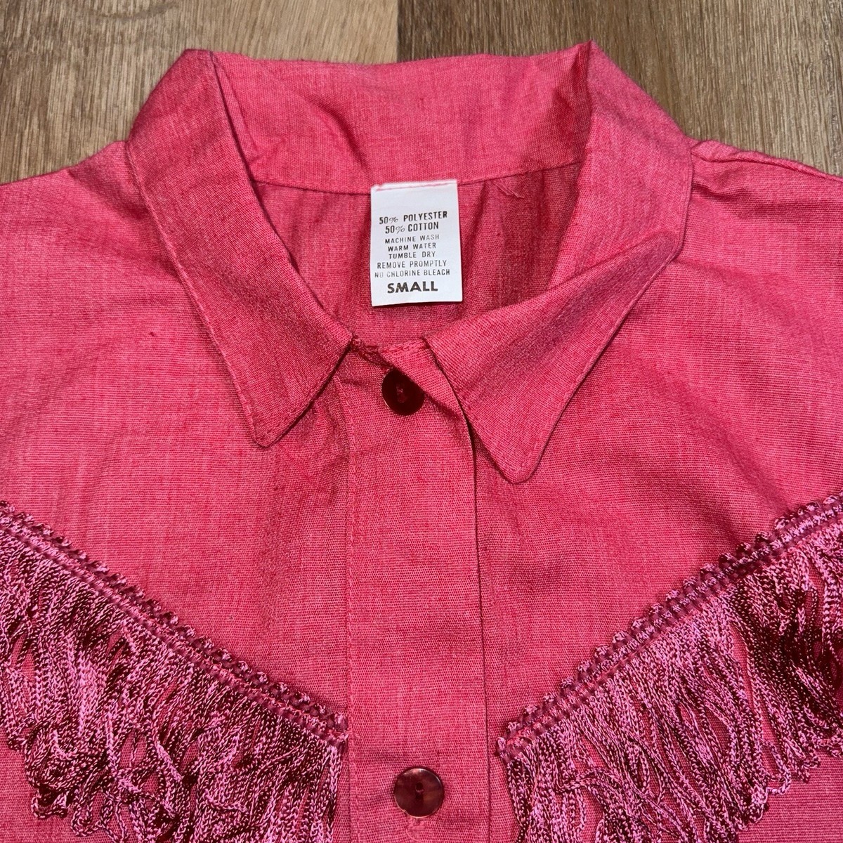 Vtg 70s Western Shirt Rockabilly Fringe Dolly Parton Cowgirl Rodeo Womens  Small