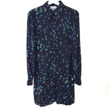 Ganni blouse dress floral print black size 36 
