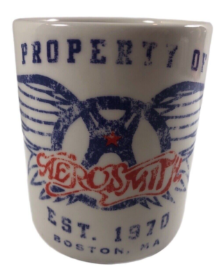 Aerosmith Coffee Mug 11 Ounce Signature Network White With Blue And Red  Graphic | eBay