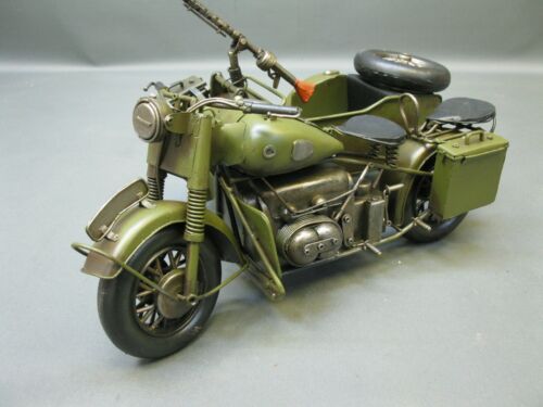 Blechmodell Militär Motorrad Modell mit Seitenwagen 35cm kein Blech Spielzeug - Bild 9 von 9