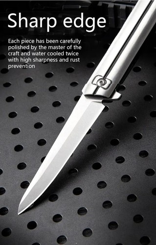 Tanto Folding Knife Pocket Hunting Survival Camping Tactical Combat D2 Steel Cut - Picture 12 of 26