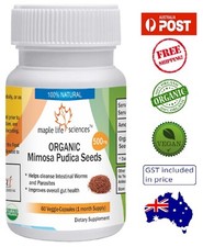 Capsules de graines de mimosa pudica BIO - 500 mg - Stock AU