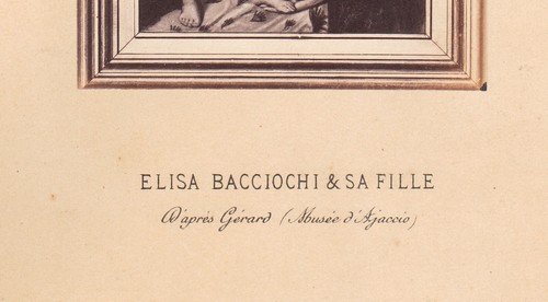 Grande Planche XIXe Élisa Baciocchi & sa fille points de vente Élisa Bonaparte Soeur de Napoléon