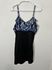 Forever 21 XXI Women’s Blue Geometric Black Mini Dress Size Medium