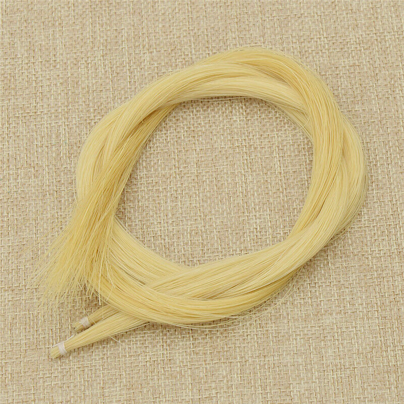2 Hanks of Violin Bow Hair White Horse Tail Viola Cello Bass Bow
