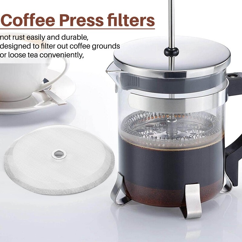 French Press Replacement Screen Reusable Stainless Steel Mesh for