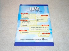LOST episode guide INSERT only for SEASON 4, for the 6-Disc DVD set