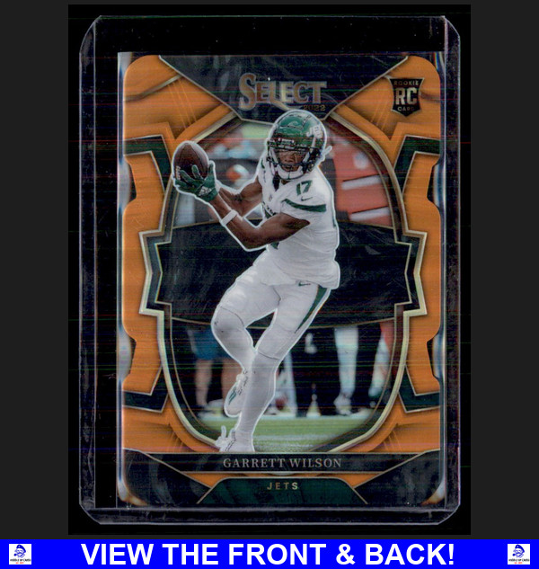 Garrett Wilson 2022 Select Prizm Orange Diecut /199 SP RC New York Jets 88