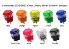 Crown / Samducksa SDB-202C 24mm Cherry Screw In Clear Button *US Shipper*