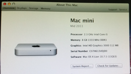 Apple Mac mini A1347 Core i5 2,3 GHz 8 GB RAM 500 GB HDD von 2011 - Bild 5 von 5