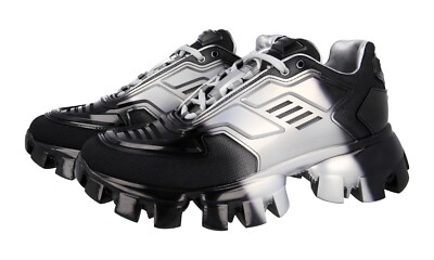 PRADA CLOUDBUST THUNDER SNEAKER SCHUHE 2EG293 SCHWARZ SILBER NEU