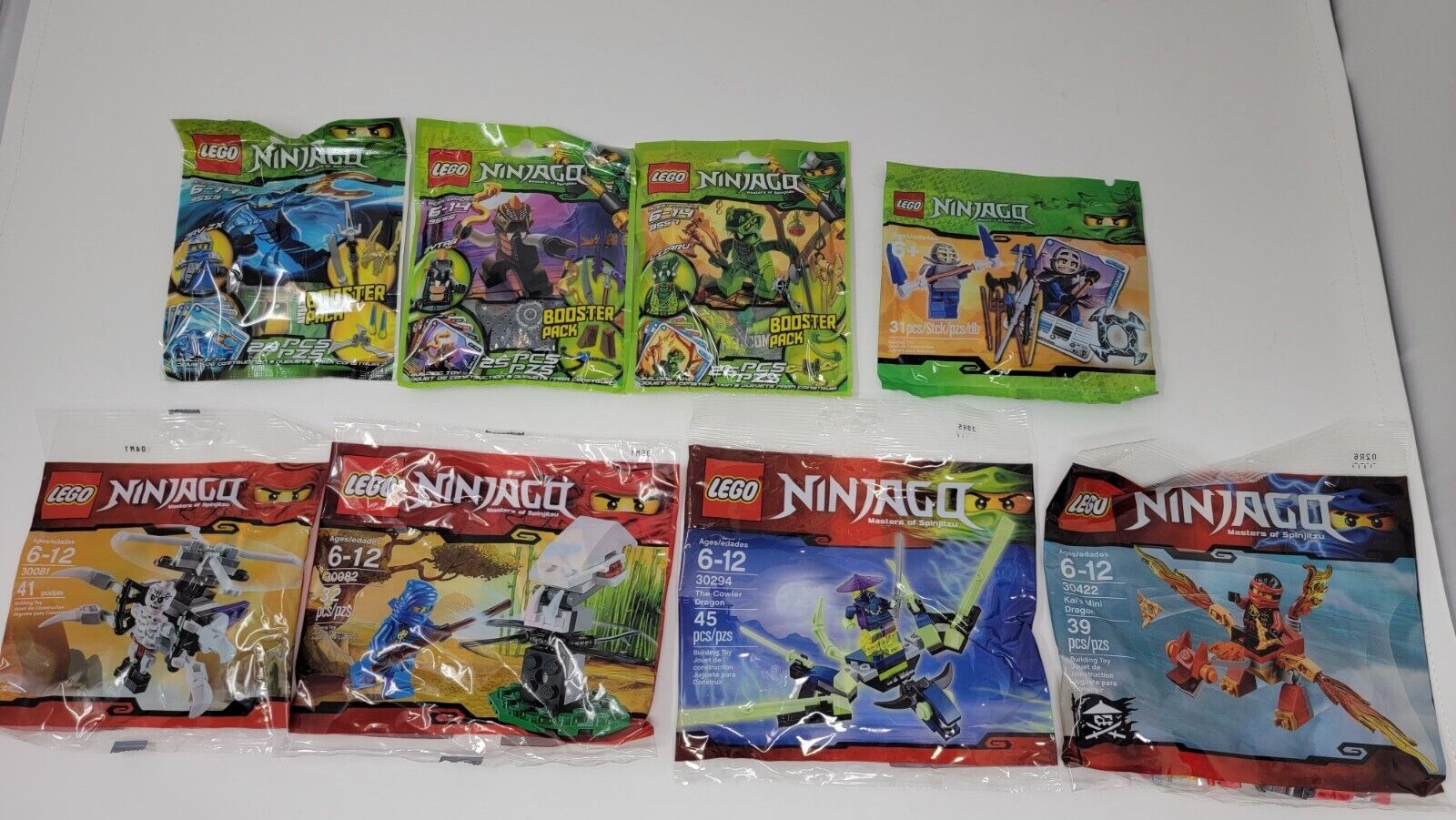 New Sealed LEGO NINJAGO: 9553, 9556, 9557, 30081, 30082, 30294, 30422, 5000030