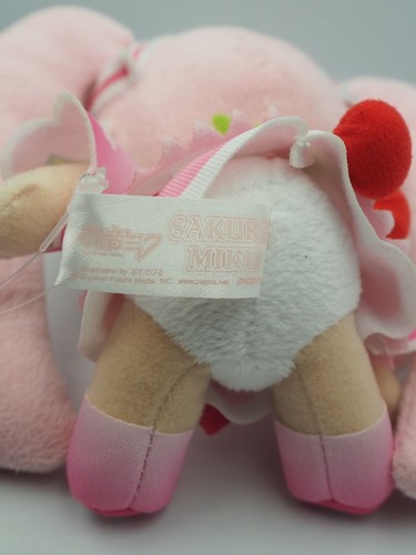 Hatsune Miku Vocaloid C0601 Sakura Pink Taito 2012 Plush 6" TAG Toy Doll Japan - Picture 7 of 8