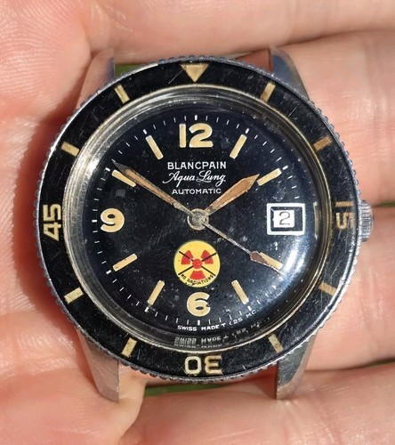 Blancpain Aqualung ☢️ No Radiations Fifty Fathoms Vintage Diver Rayville SA