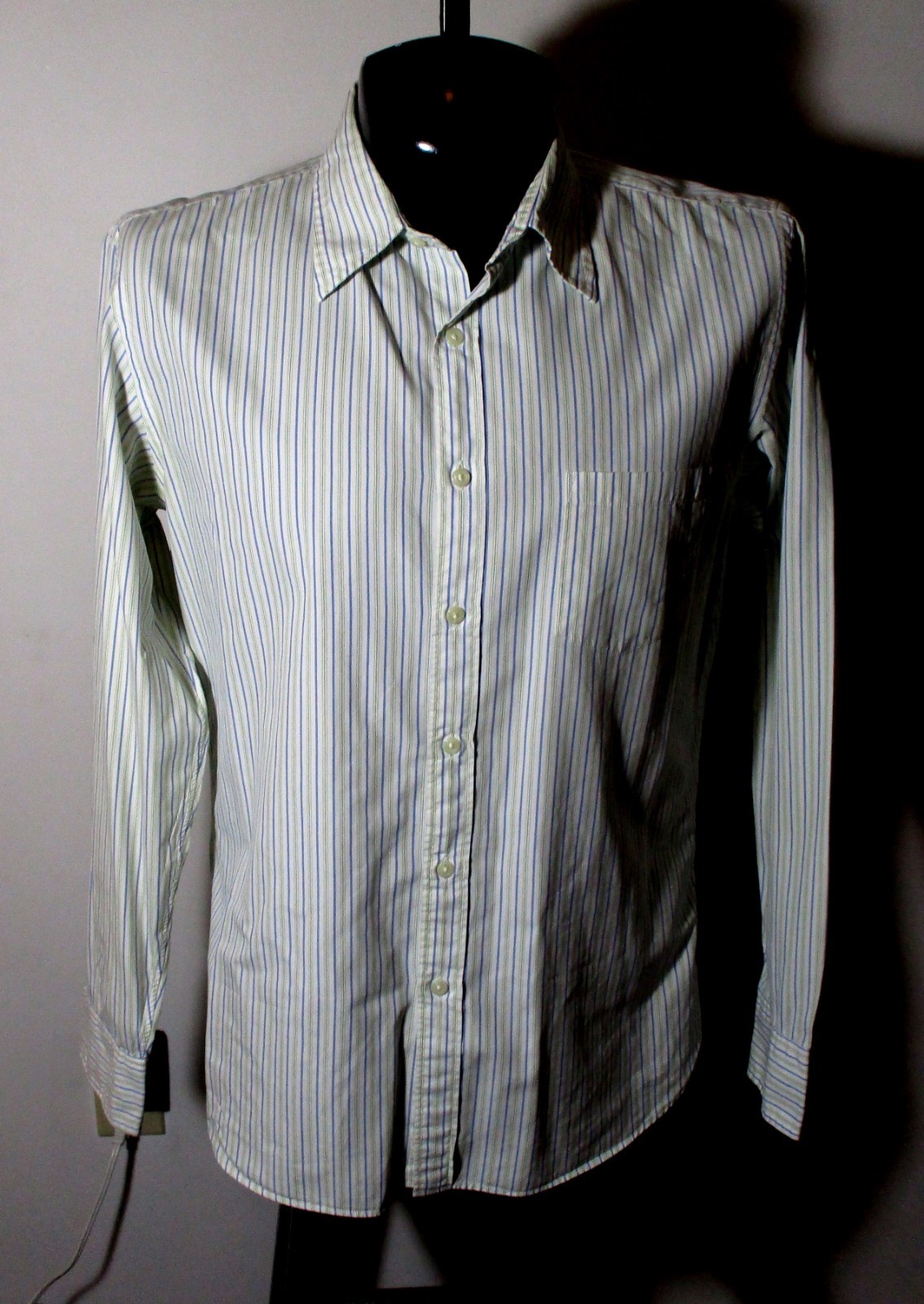 J. CREW Blue Green Long Sleeve Button Shirt Men's Size L