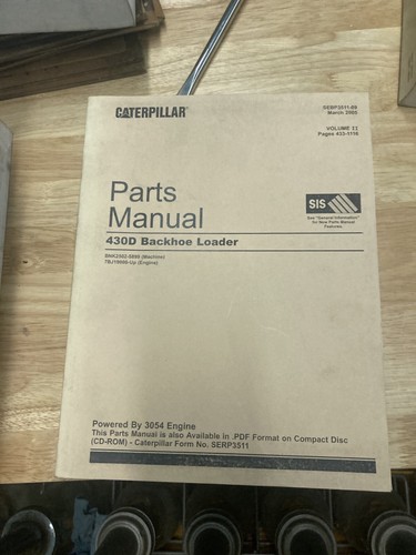 CAT CATERPILLAR 430D BACKHOE LOADER PARTS MANUAL S/N BNK - Picture 2 of 2