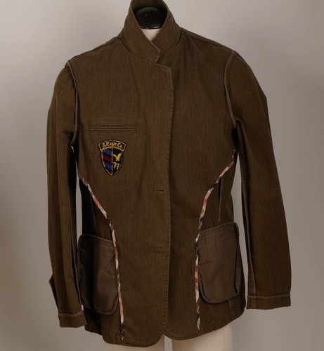 American Eagle Outfitters Mens Sport Jacket Size L Two Button Brown Herringbone - Picture 12 of 20