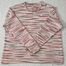Soft Pink And Cream Multicolor Long Sleeve Sweater - Size XXL - By Van Heusen