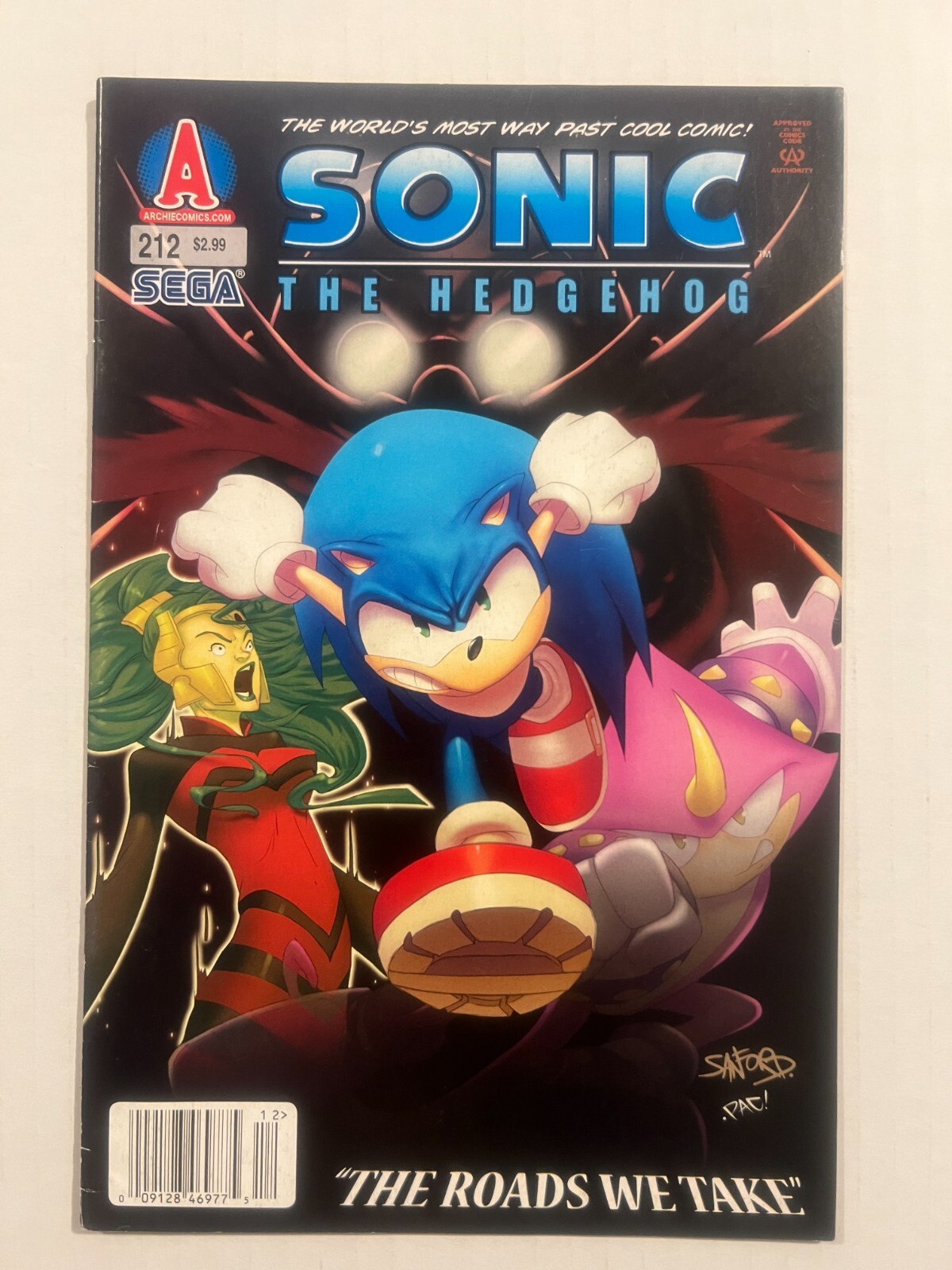 SONIC THE HEDGEHOG #212 NEWSSTAND "IRON DOMINION" EPILOGUE ARCHIE COMICS 2010